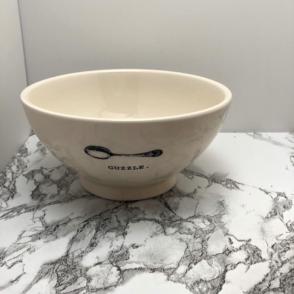 NWT Rae Dunn Bowl Dark Spoon Cereal Size “Guzzle”